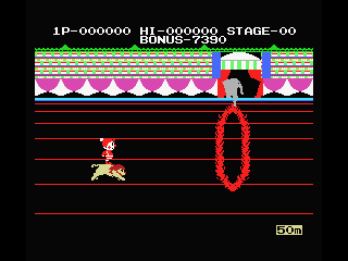 Circus Charlie screenshot 4 for MSX